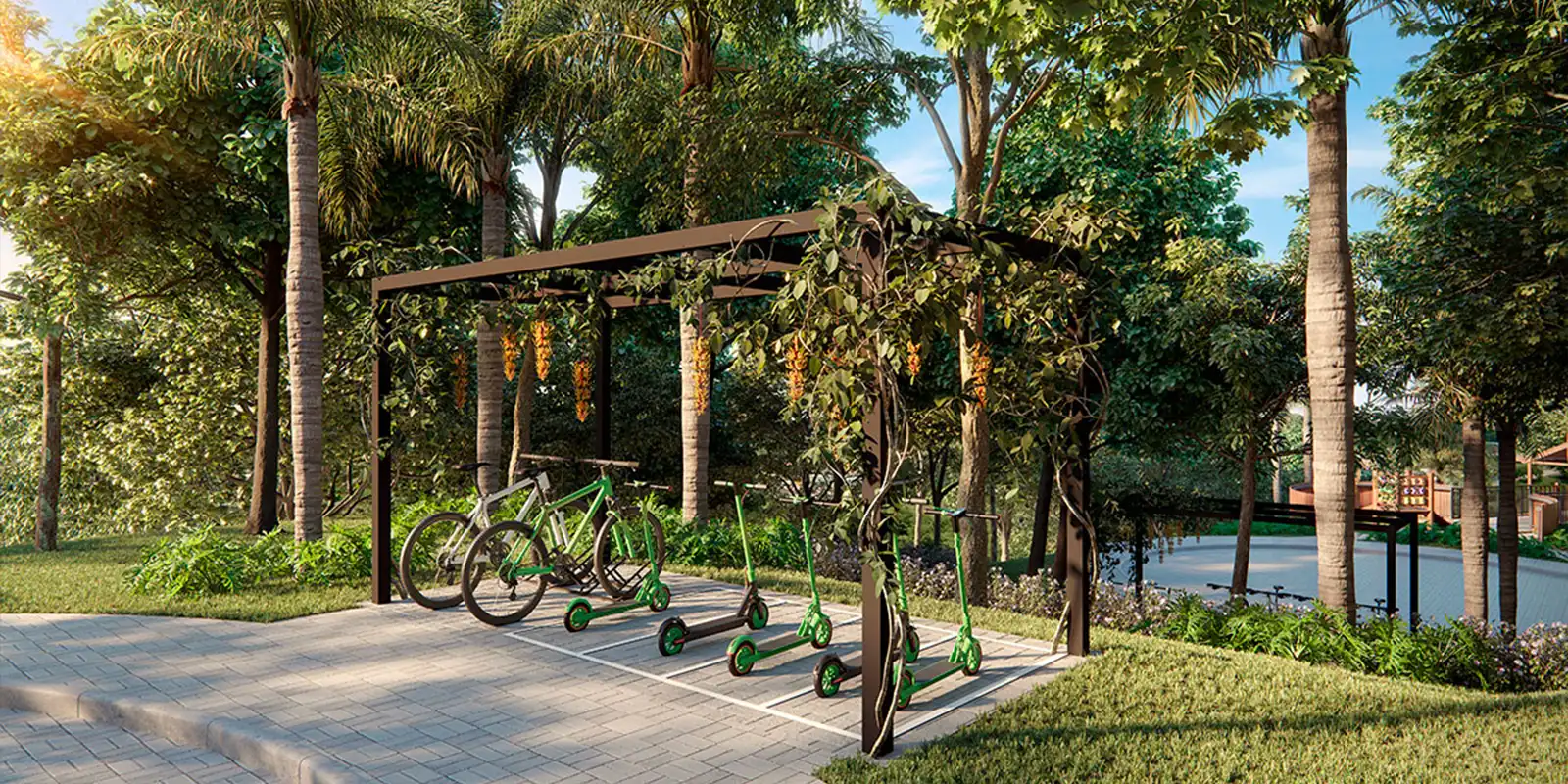 Bike e patinete sharing no Alpha Vert